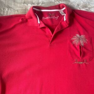 BAMBOO Cay Men's Red Polo Shirt